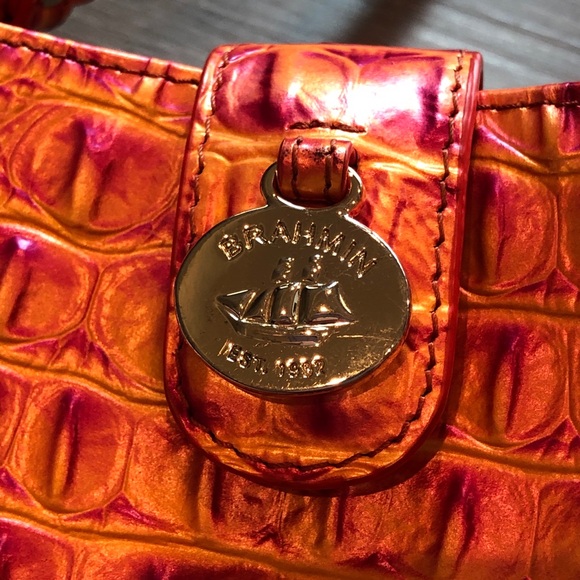 Brahmin Marley Crossbody Mandarin Orange Melbourne - Picture 6 of 15